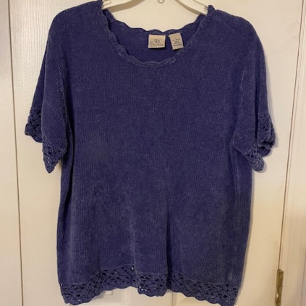 Vintage Purple Cascade Blues Top